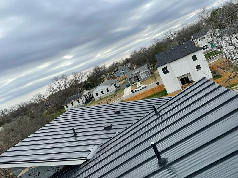 Standing seam metal roof panels with vents for Skylight Repair in Manalapan